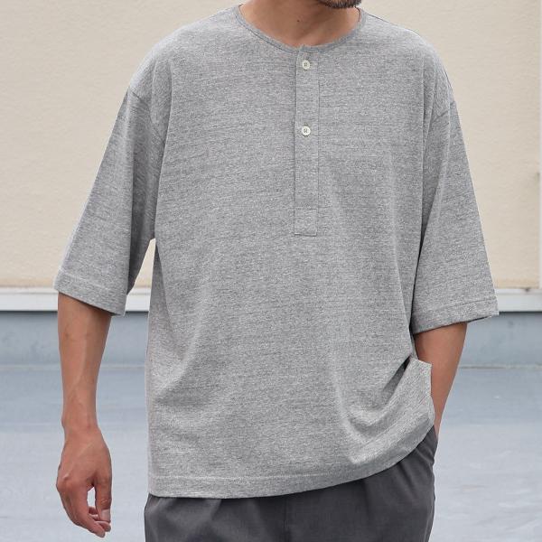 オーディエンス Audience スリーピングヘンリー Tシャツ　ラフィー天竺 5.5オンス ハーフスリーブ 和歌山 日本製 AUD6619 | Audience | 02