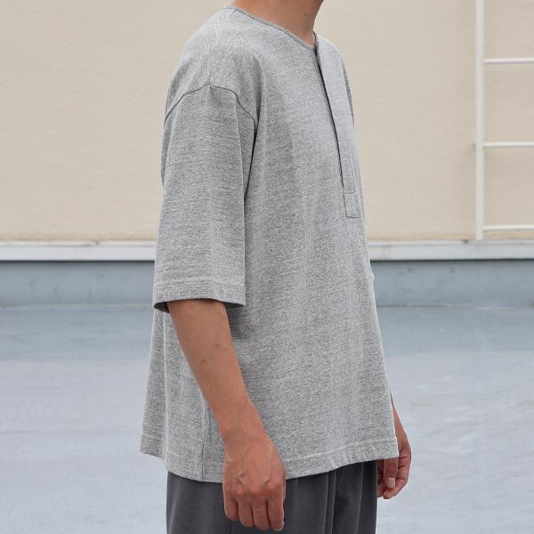 オーディエンス Audience スリーピングヘンリー Tシャツ　ラフィー天竺 5.5オンス ハーフスリーブ 和歌山 日本製 AUD6619 | Audience | 03
