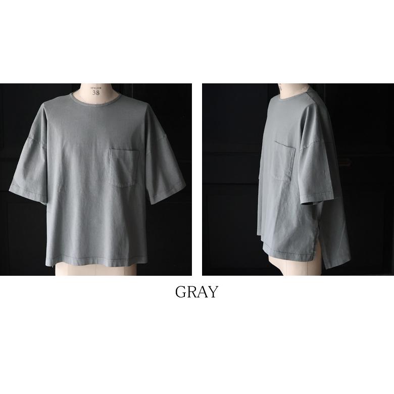 オーディエンス Audience ビッグ Tシャツ  ピグメント 米綿 USAコットン 胸ポケ付き サイドスリット ボクシーAライン 16/-天竺　8.45オンス AUD6626 | Audience | 15