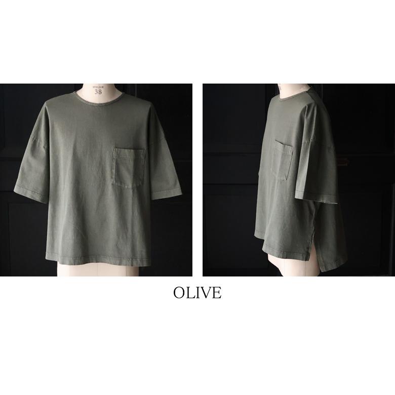 オーディエンス Audience ビッグ Tシャツ  ピグメント 米綿 USAコットン 胸ポケ付き サイドスリット ボクシーAライン 16/-天竺　8.45オンス AUD6626 | Audience | 16