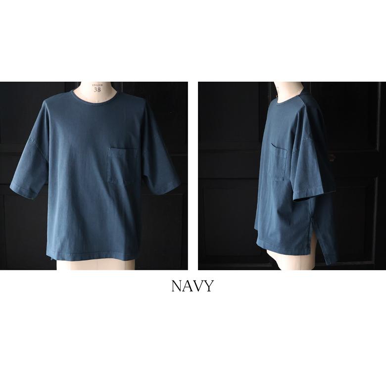 オーディエンス Audience ビッグ Tシャツ  ピグメント 米綿 USAコットン 胸ポケ付き サイドスリット ボクシーAライン 16/-天竺　8.45オンス AUD6626 | Audience | 17