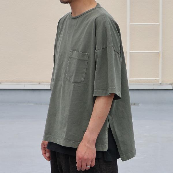 オーディエンス Audience ビッグ Tシャツ  ピグメント 米綿 USAコットン 胸ポケ付き サイドスリット ボクシーAライン 16/-天竺　8.45オンス AUD6626 | Audience | 02
