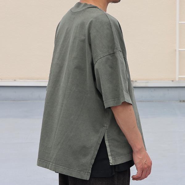 オーディエンス Audience ビッグ Tシャツ  ピグメント 米綿 USAコットン 胸ポケ付き サイドスリット ボクシーAライン 16/-天竺　8.45オンス AUD6626 | Audience | 03