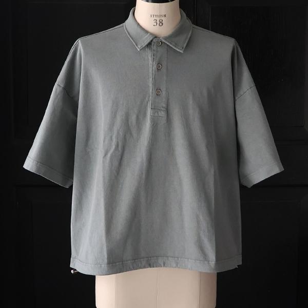 オーディエンス Audience ポロシャツ ピグメント 米綿 USAコットン ハーフスリーブ ドローコード バルーン 16/-天竺  8.45オンス  メンズ AUD6627 | Audience | 04