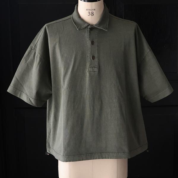 オーディエンス Audience ポロシャツ ピグメント 米綿 USAコットン ハーフスリーブ ドローコード バルーン 16/-天竺  8.45オンス  メンズ AUD6627 | Audience | 08