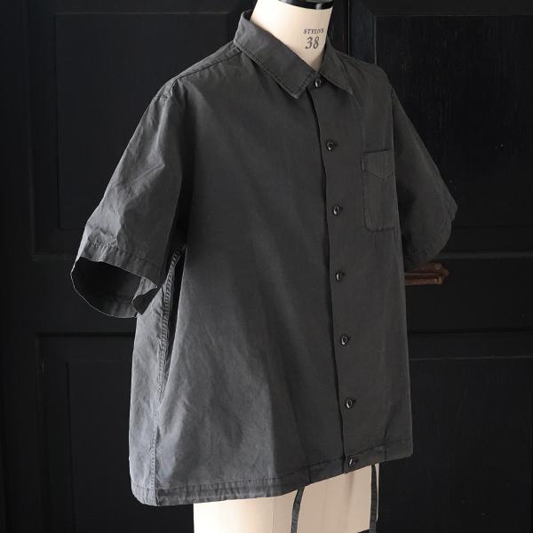 オーディエンス  Audience オープンカラー ハーフスリーブシャツ ピグメント 馬布 (ホースクロス) ドローコード バルーン  AUD6630 | Audience | 11