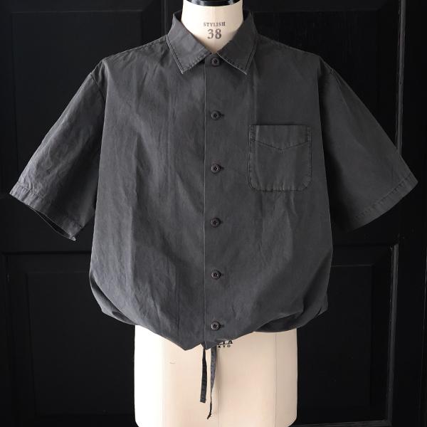 オーディエンス  Audience オープンカラー ハーフスリーブシャツ ピグメント 馬布 (ホースクロス) ドローコード バルーン  AUD6630 | Audience | 14