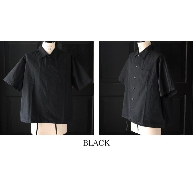 オーディエンス  Audience オープンカラー ハーフスリーブシャツ ピグメント 馬布 (ホースクロス) ドローコード バルーン  AUD6630 | Audience | 19