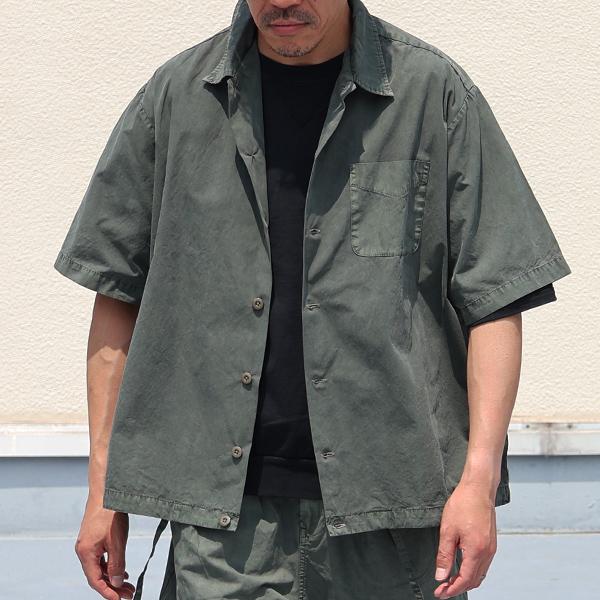 オーディエンス  Audience オープンカラー ハーフスリーブシャツ ピグメント 馬布 (ホースクロス) ドローコード バルーン  AUD6630 | Audience | 01