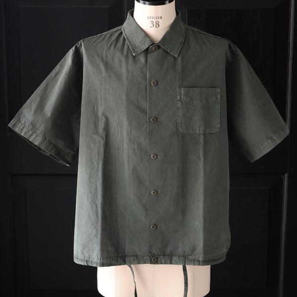 オーディエンス  Audience オープンカラー ハーフスリーブシャツ ピグメント 馬布 (ホースクロス) ドローコード バルーン  AUD6630 | Audience | 05