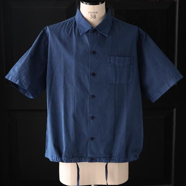 オーディエンス  Audience オープンカラー ハーフスリーブシャツ ピグメント 馬布 (ホースクロス) ドローコード バルーン  AUD6630 | Audience | 06