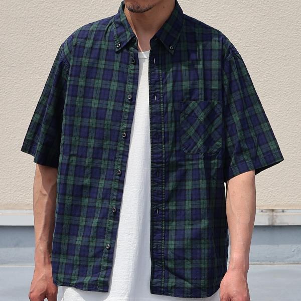 オーディエンス Audience ボタンダウン 半袖 テーパードシャツ ワンウォッシュ 日本製 AUD6637 | Audience | 02