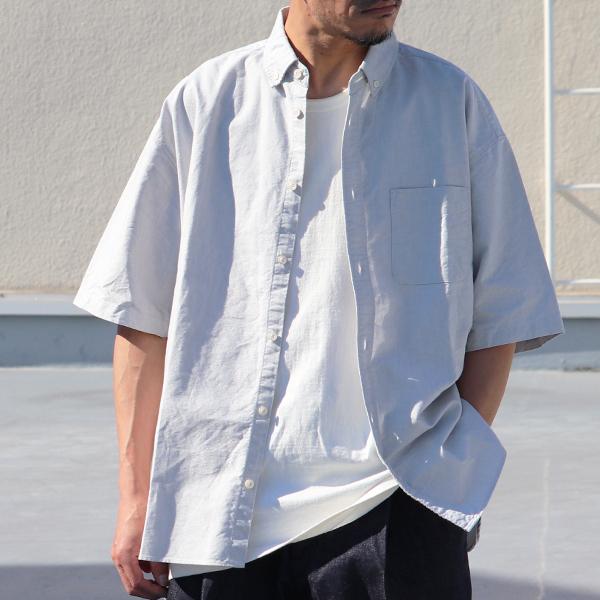 オーディエンス Audience ボタンダウンシャツ 播州織オックスフォード地 ボクシーAラインシルエット 日本製 メンズ AUD6640 | Audience | 11