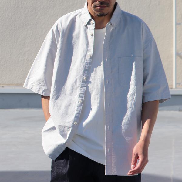 オーディエンス Audience ボタンダウンシャツ 播州織オックスフォード地 ボクシーAラインシルエット 日本製 メンズ AUD6640 | Audience | 12