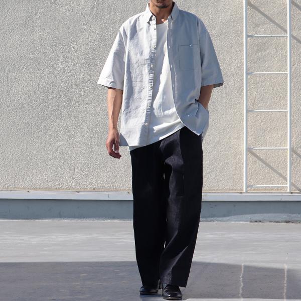 オーディエンス Audience ボタンダウンシャツ 播州織オックスフォード地 ボクシーAラインシルエット 日本製 メンズ AUD6640 | Audience | 15