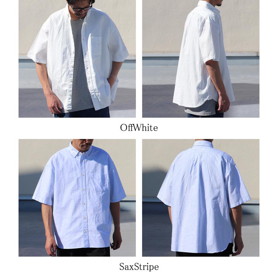 オーディエンス Audience ボタンダウンシャツ 播州織オックスフォード地 ボクシーAラインシルエット 日本製 メンズ AUD6640 | Audience | 19