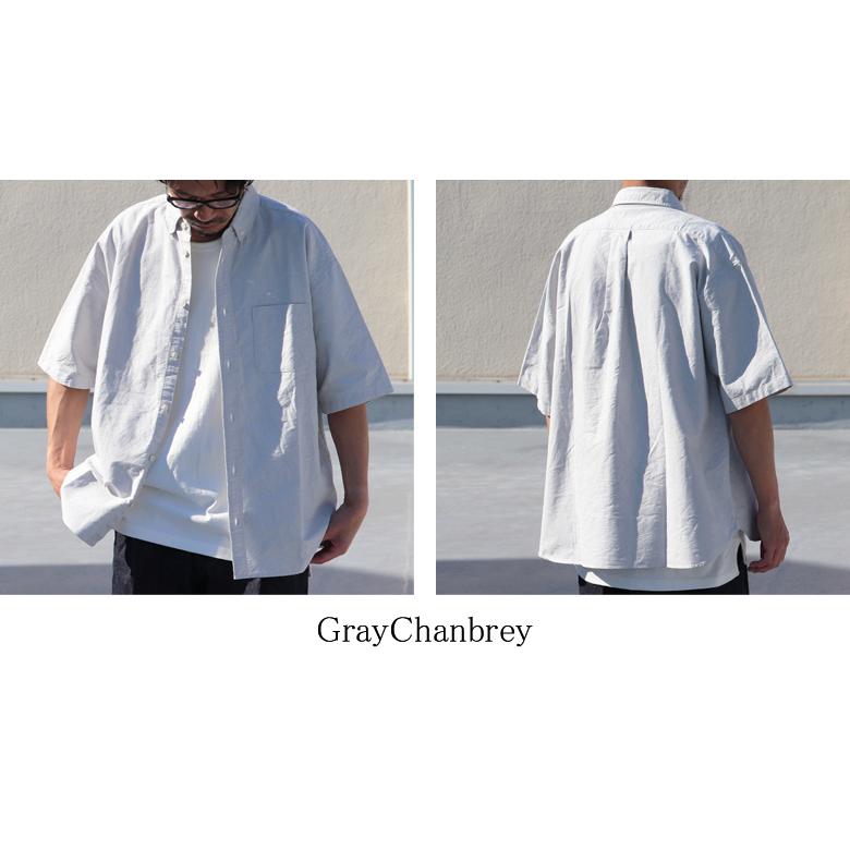 オーディエンス Audience ボタンダウンシャツ 播州織オックスフォード地 ボクシーAラインシルエット 日本製 メンズ AUD6640 | Audience | 20