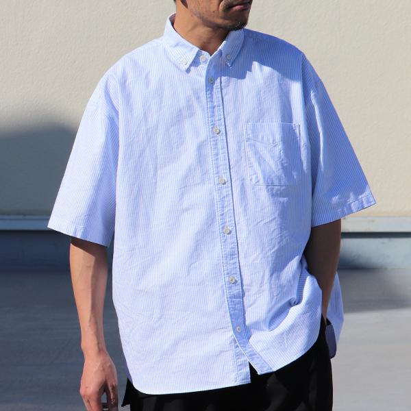 オーディエンス Audience ボタンダウンシャツ 播州織オックスフォード地 ボクシーAラインシルエット 日本製 メンズ AUD6640 | Audience | 02