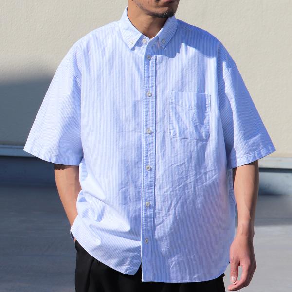 オーディエンス Audience ボタンダウンシャツ 播州織オックスフォード地 ボクシーAラインシルエット 日本製 メンズ AUD6640 | Audience | 03