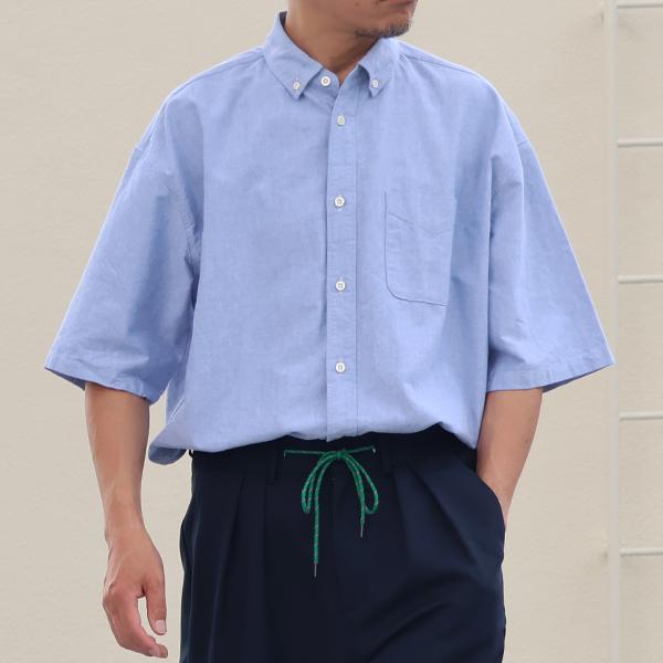 オーディエンス Audience ボタンダウンシャツ 播州織オックスフォード地 ボクシーAラインシルエット 日本製 メンズ AUD6640 | Audience | 04