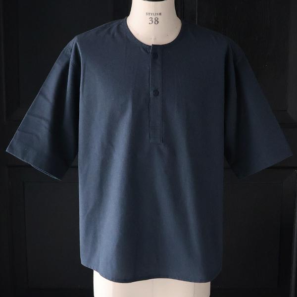 オーディエンス Audience スリーピング ヘンリー ハーフスリーブシャツ 綿麻ビンテージキャンバス AUD6641 | Audience | 07