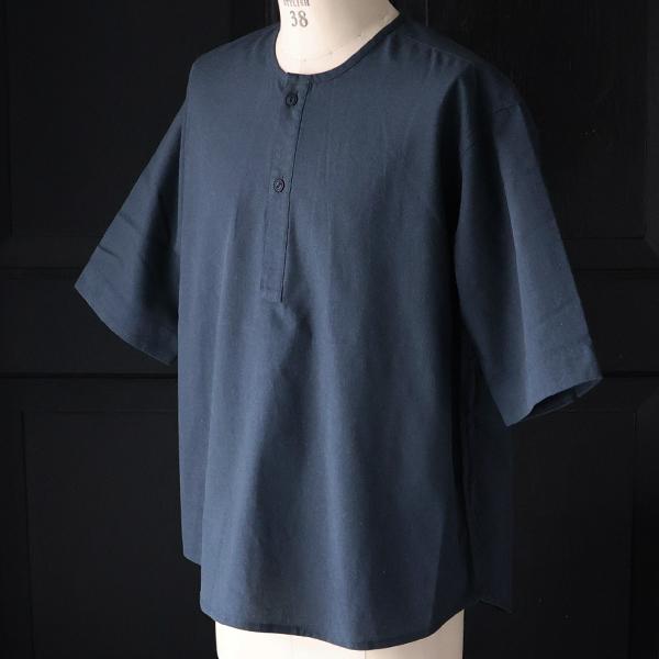 オーディエンス Audience スリーピング ヘンリー ハーフスリーブシャツ 綿麻ビンテージキャンバス AUD6641 | Audience | 08