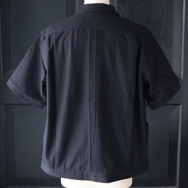 オーディエンス Audience ハーフスリーブ オープンカラーシャツ 綿麻ビンテージキャンバス ピンタック AUD6642 | Audience | 12