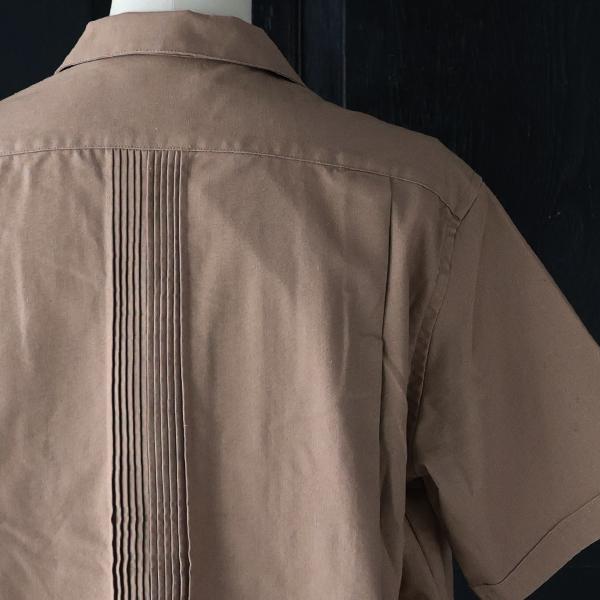 オーディエンス Audience ハーフスリーブ オープンカラーシャツ 綿麻ビンテージキャンバス ピンタック AUD6642 | Audience | 14