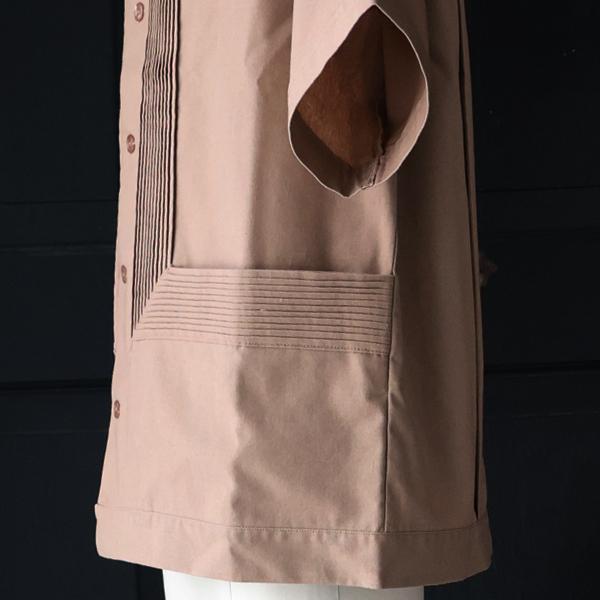 オーディエンス Audience ハーフスリーブ オープンカラーシャツ 綿麻ビンテージキャンバス ピンタック AUD6642 | Audience | 15