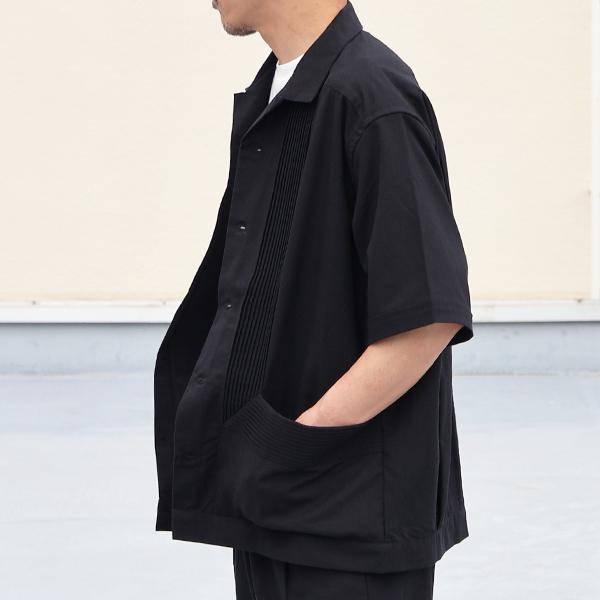 オーディエンス Audience ハーフスリーブ オープンカラーシャツ 綿麻ビンテージキャンバス ピンタック AUD6642 | Audience | 02