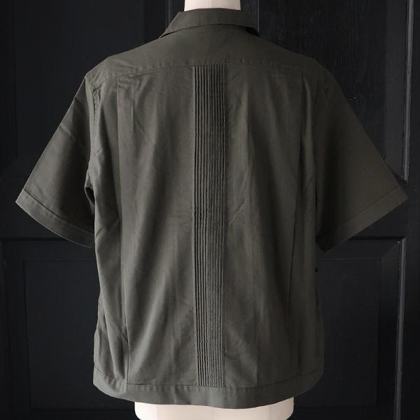 オーディエンス Audience ハーフスリーブ オープンカラーシャツ 綿麻ビンテージキャンバス ピンタック AUD6642 | Audience | 08