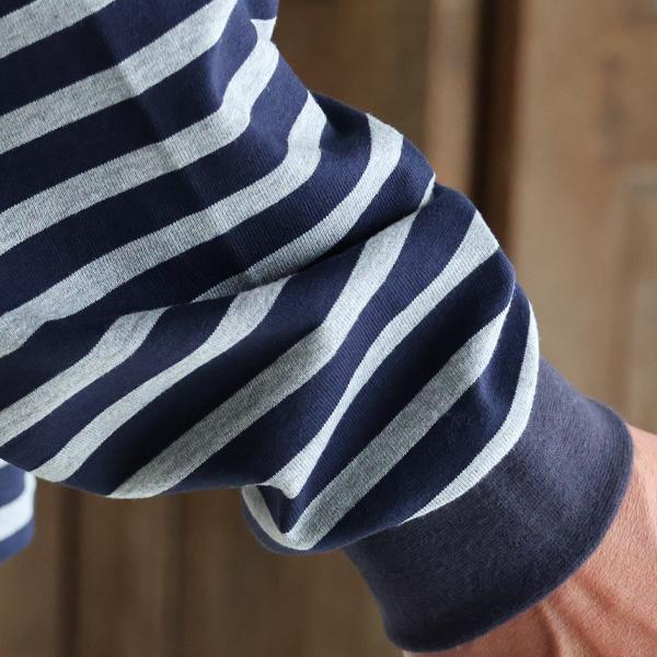 オーディエンス Audience ボーダークルーネッククロップド 長袖 Tシャツ MVS天竺 VORTEX 8オンス 日本製 AUD6695 | Audience | 08