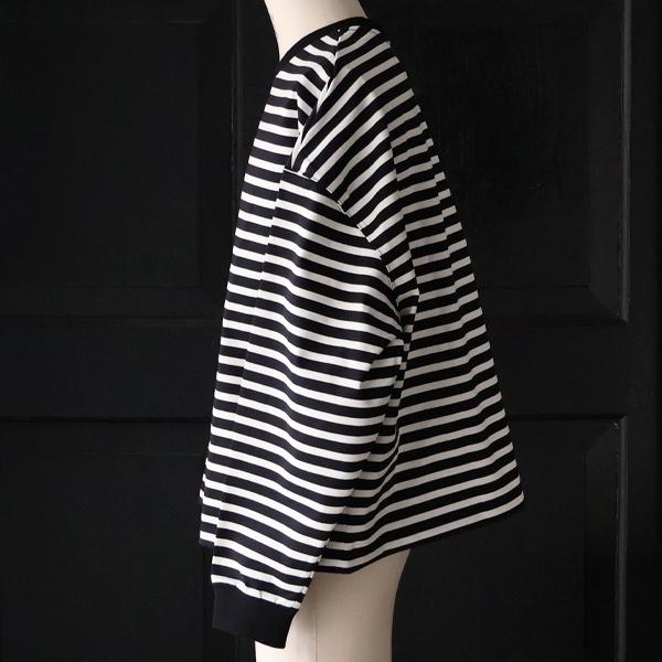 オーディエンス Audience ボーダークルーネッククロップド 長袖 Tシャツ MVS天竺 VORTEX 8オンス 日本製 AUD6695 | Audience | 06