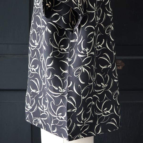 オーディエンス Audience オープンカラー ハーフスリーブシャツ ライトアムンゼン モノトーンフラワー マシンプリント 捺染 梨地 丹後 日本製 AUD6708 | Audience | 15