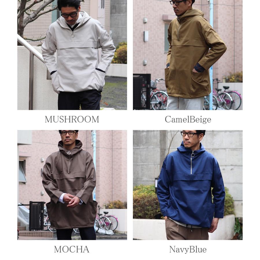 オーディエンス Audience アノラックハーフZIPパーカー ガーデニングツールポケット グロッシーツイル 日本製 メンズ AUD7006 | Audience | 19