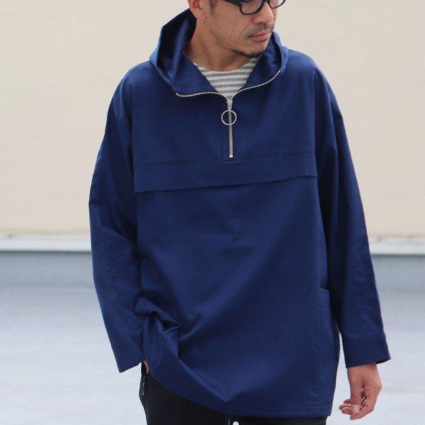 オーディエンス Audience アノラックハーフZIPパーカー ガーデニングツールポケット グロッシーツイル 日本製 メンズ AUD7006 | Audience | 01