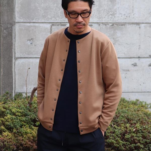 オーディエンス Audience ノーカラースナップジャケット ライトダンボール 日本製 | Audience | 03