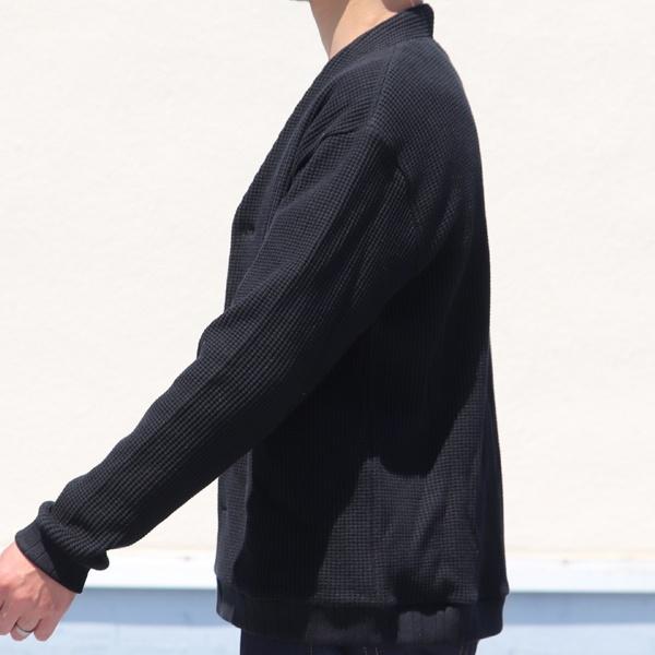 オーディエンス Audience モックネックVネック カーディガン長袖 ビッグワッフル 日本製 | Audience | 20