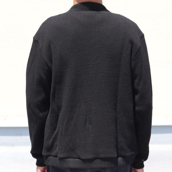 オーディエンス Audience モックネックVネック カーディガン長袖 ビッグワッフル 日本製 | Audience | 21