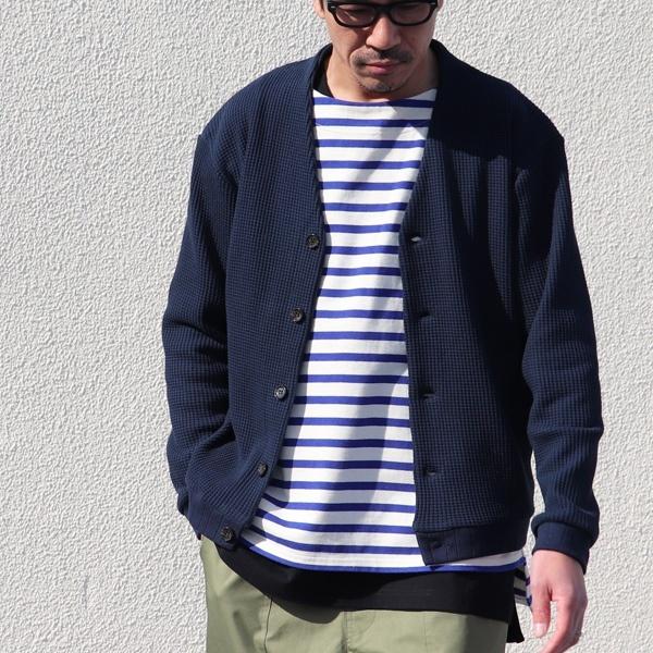 オーディエンス Audience モックネックVネック カーディガン長袖 ビッグワッフル 日本製 | Audience | 06