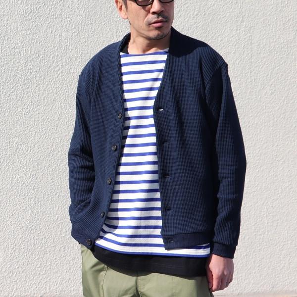 オーディエンス Audience モックネックVネック カーディガン長袖 ビッグワッフル 日本製 | Audience | 07