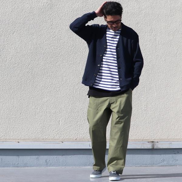 オーディエンス Audience モックネックVネック カーディガン長袖 ビッグワッフル 日本製 | Audience | 09