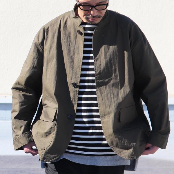 オーディエンス Audience ミリタリースタンドジャケット グリストーンW 綿ナイロン高密度ギャバ 日本製 | Audience | 10