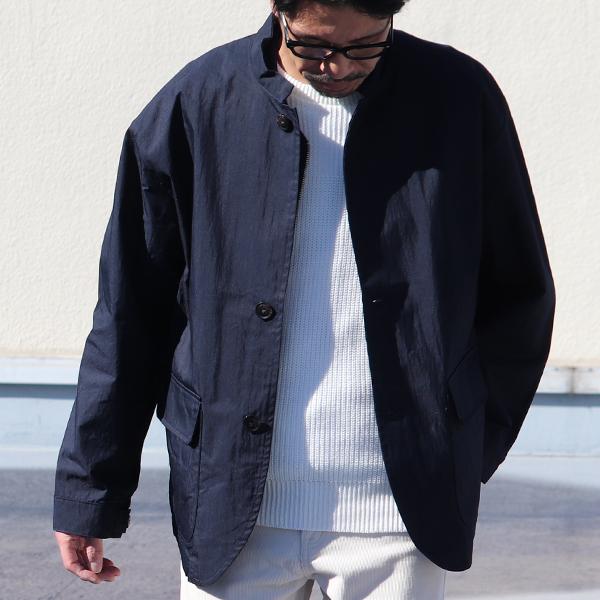 オーディエンス Audience ミリタリースタンドジャケット グリストーンW 綿ナイロン高密度ギャバ 日本製 | Audience | 06