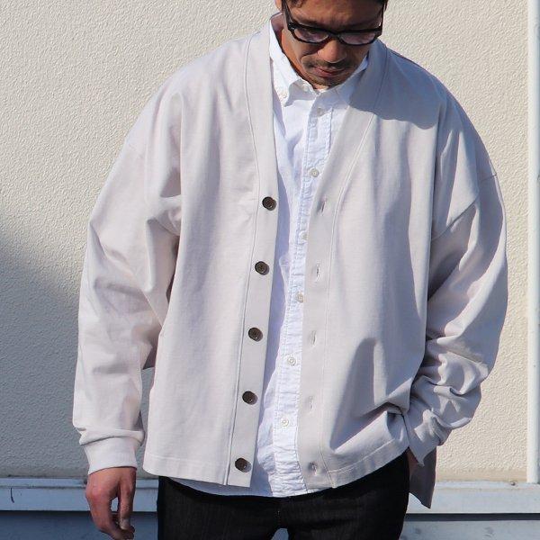 オーディエンス Audience サイドスリット カーディガン長袖 ボクシーAライン MVS天竺 VORTEX 8オンス 日本製 | Audience | 01