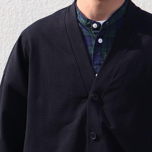 オーディエンス Audience サイドスリット カーディガン長袖 ボクシーAライン MVS天竺 VORTEX 8オンス 日本製 | Audience | 18