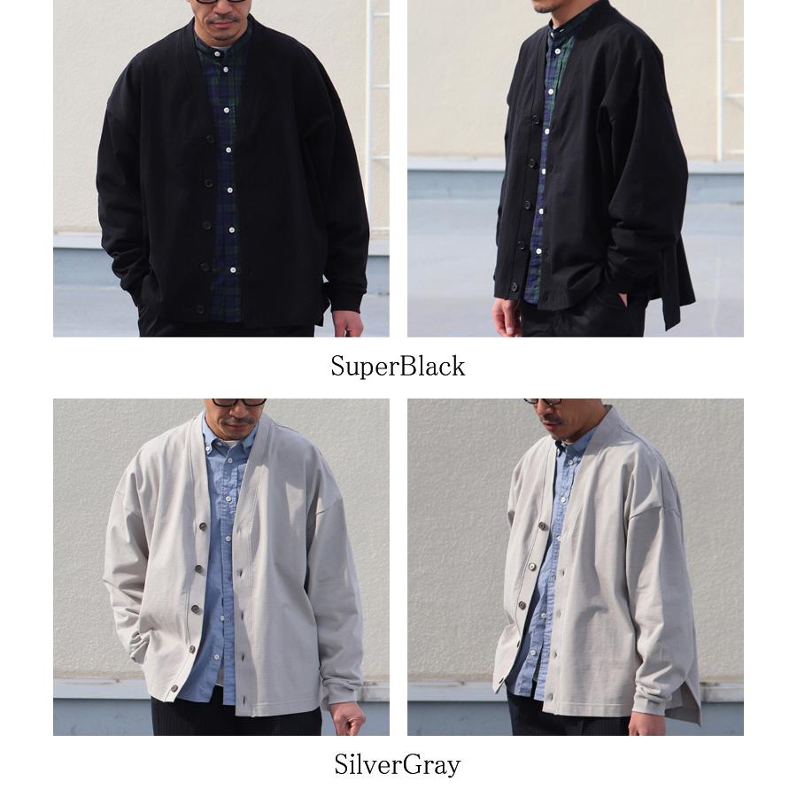 オーディエンス Audience サイドスリット カーディガン長袖 ボクシーAライン MVS天竺 VORTEX 8オンス 日本製 | Audience | 19