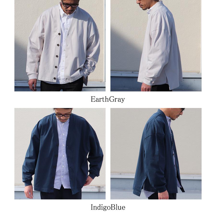 オーディエンス Audience サイドスリット カーディガン長袖 ボクシーAライン MVS天竺 VORTEX 8オンス 日本製 | Audience | 20