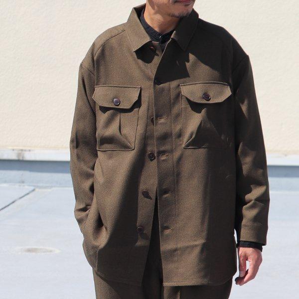 LANATEC (ラナテック) LEI ( レイ) ポリエステル ウールライク カルゼ サファリシャツコート『日本製』【送料無料】/ Upscape Audience [AUD7167] | Audience | 10