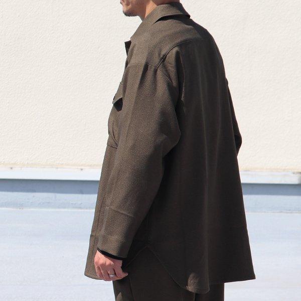 LANATEC (ラナテック) LEI ( レイ) ポリエステル ウールライク カルゼ サファリシャツコート『日本製』【送料無料】/ Upscape Audience [AUD7167] | Audience | 11